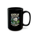 Adult Humor – Funny Golf Ball Washer Mug – Black Coffee Cup, 11 oz & 15 oz