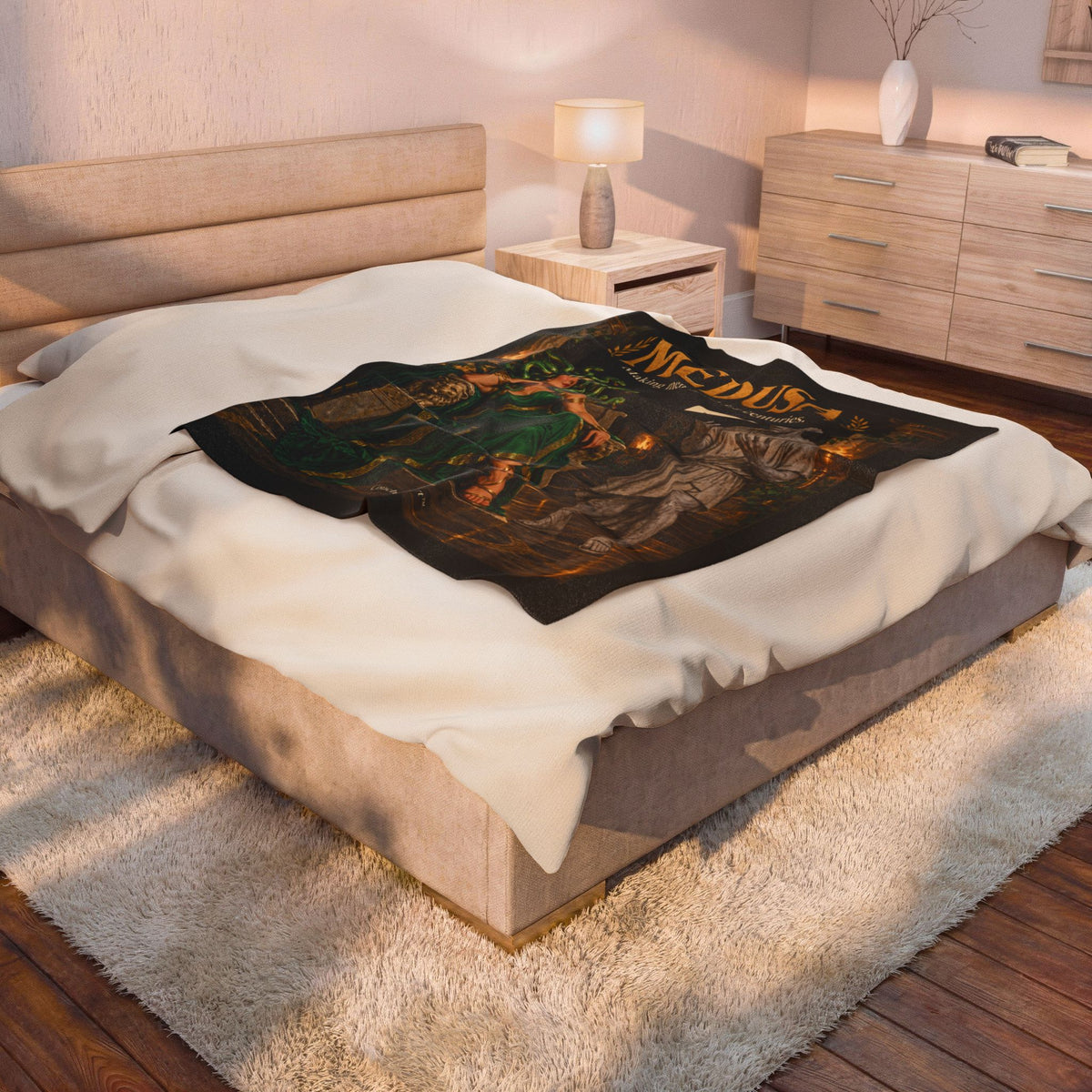 ADULT — Medusa “Making Men Hard for Centuries” Velveteen Plush Blanket | Couch & Cart™