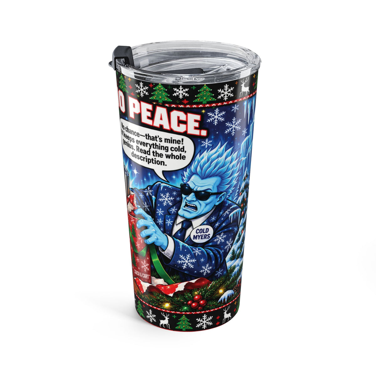 “No Name, No Peeking” – Funny Christmas Tumbler