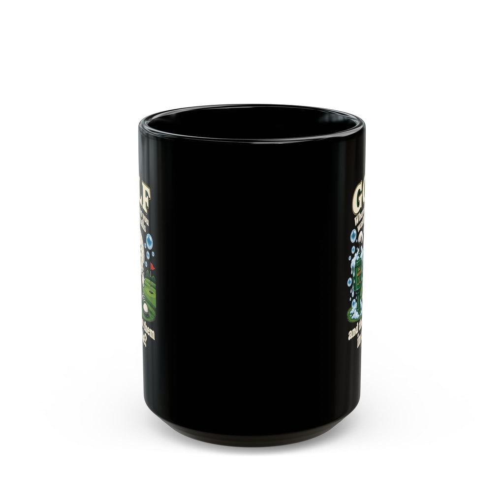 Adult Humor – Funny Golf Ball Washer Mug – Black Coffee Cup, 11 oz & 15 oz