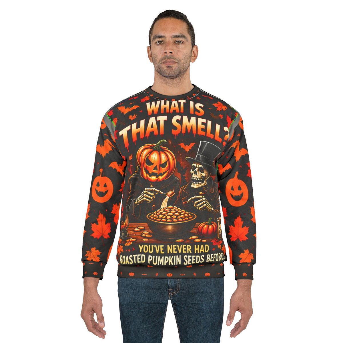 Friends – Lord Carver & Mortimer Flame Halloween AOP Sweatshirt