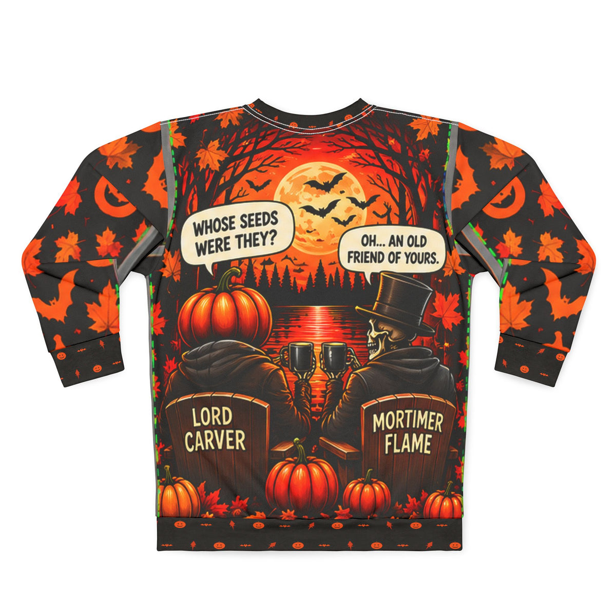 Friends – Lord Carver & Mortimer Flame Halloween AOP Sweatshirt