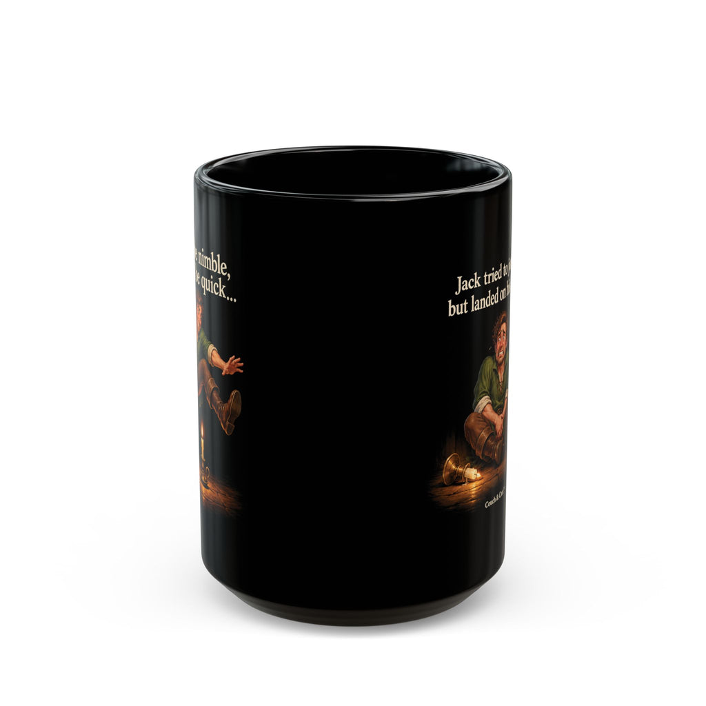 ADULT — Jack Be Nimble | Funny Black Coffee Mug | Couch & Cart™