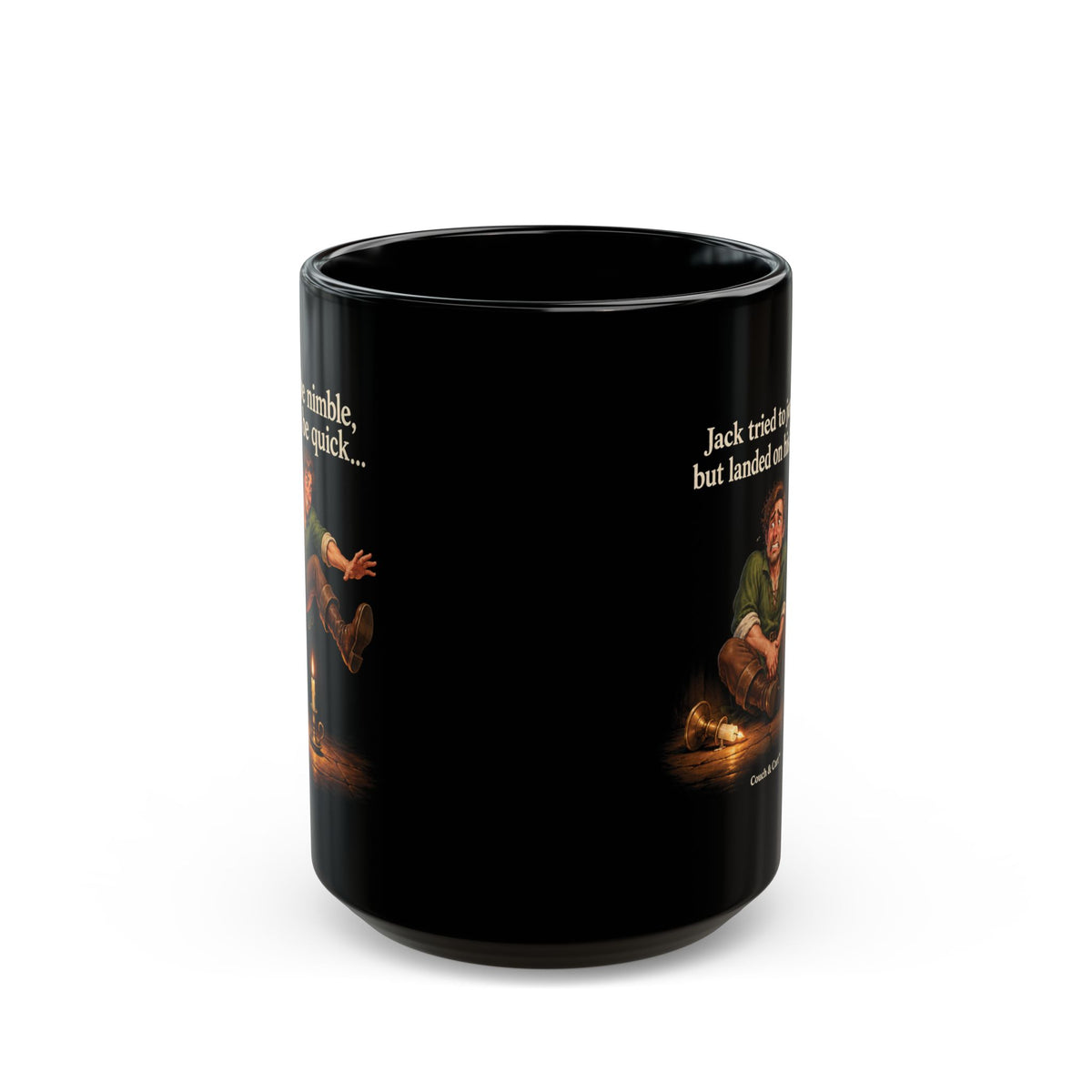 ADULT — Jack Be Nimble | Funny Black Coffee Mug | Couch & Cart™