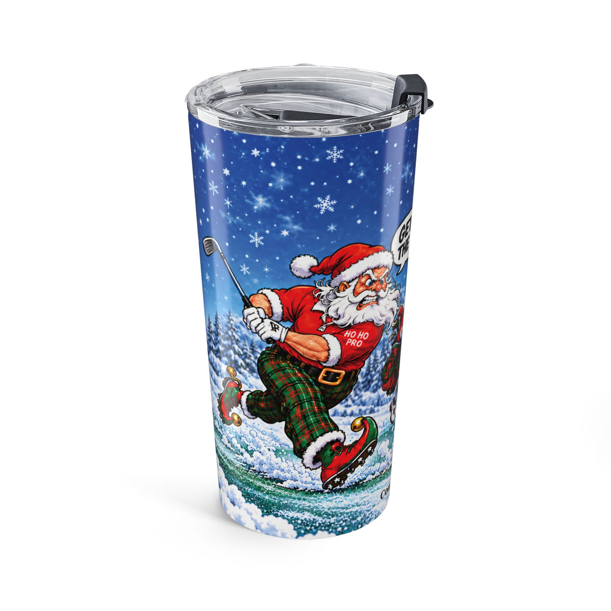 Ballbusters — Santa & Icy Blue Balls | Funny Christmas Golf Tumbler, 20oz