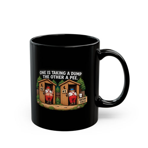 ADULT – Tweedledum & Tweedledee – Nature Calls Black Mug | 11 oz & 15 oz