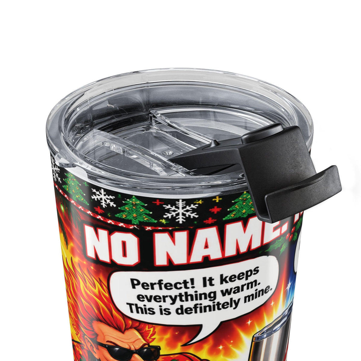 “No Name, No Peeking” – Funny Christmas Tumbler