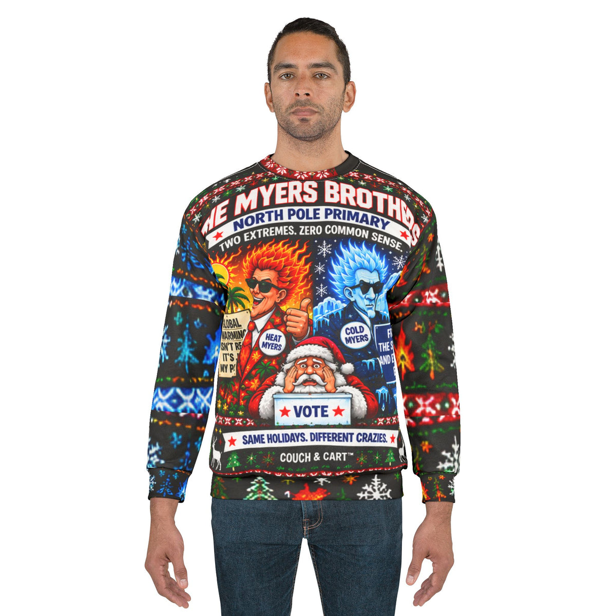 “North Pole Primary” – Funny Ugly Christmas Sweatshirt