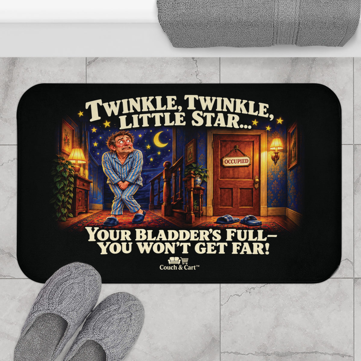 Twinkle Twinkle Little Star “Bathroom Dash” Bath Mat| 34 × 21″