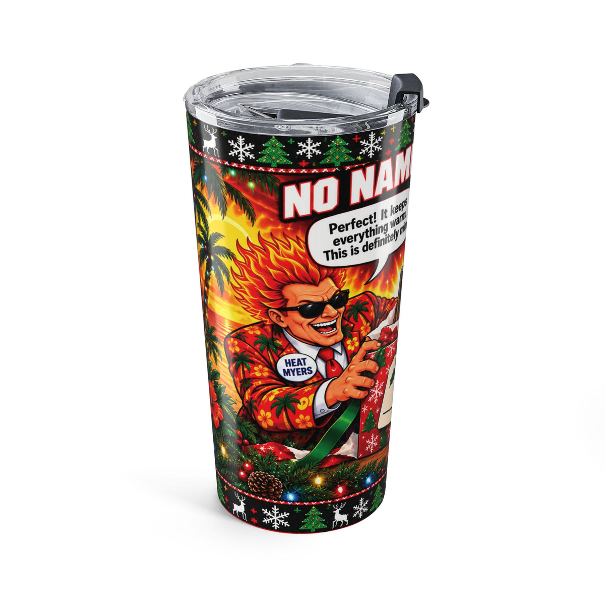 “No Name, No Peeking” – Funny Christmas Tumbler