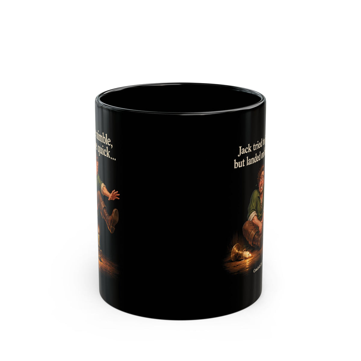 ADULT — Jack Be Nimble | Funny Black Coffee Mug | Couch & Cart™