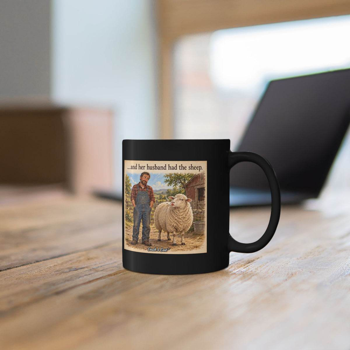 ADULT — Mary Had a Little Lamb | Funny Nursery Rhyme Black Mug | 11oz & 15oz