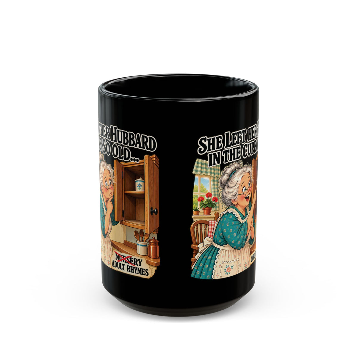 “She Left Her Teeth in the Cupboard” – Funny Nursery Rhyme Mug
