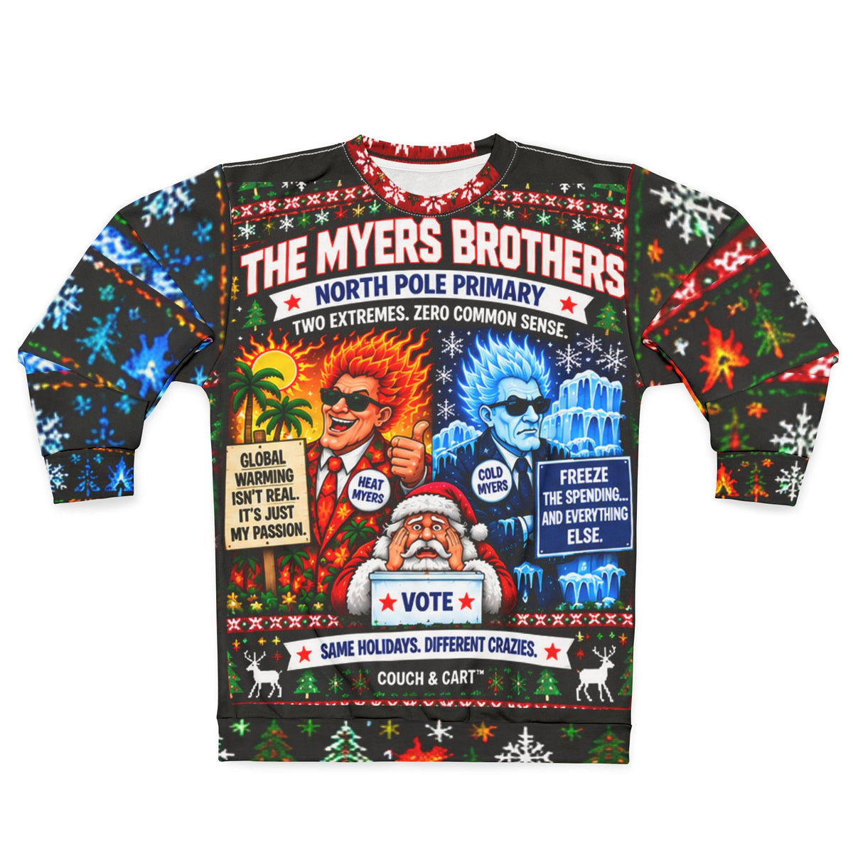 “North Pole Primary” – Funny Ugly Christmas Sweatshirt