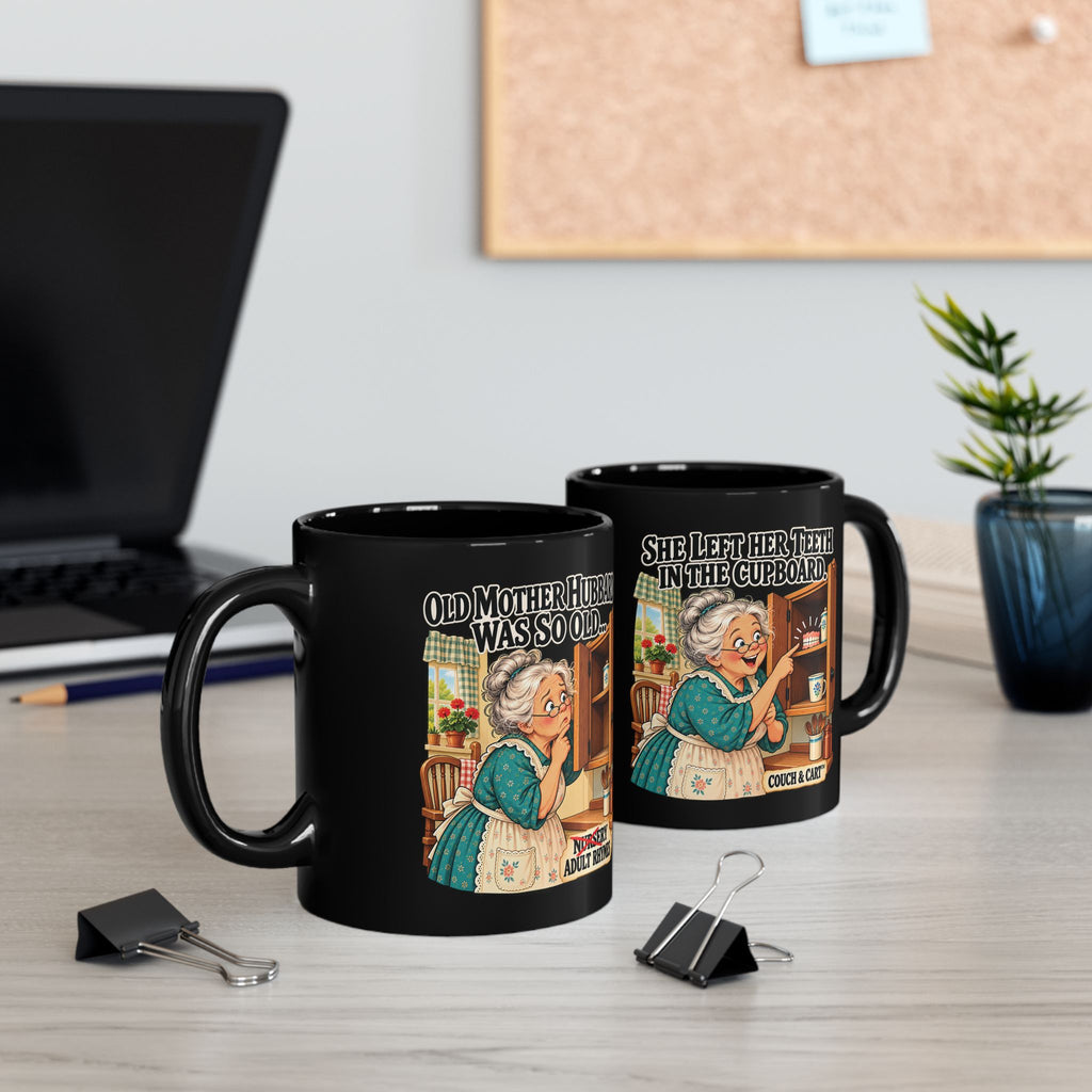 “She Left Her Teeth in the Cupboard” – Funny Nursery Rhyme Mug