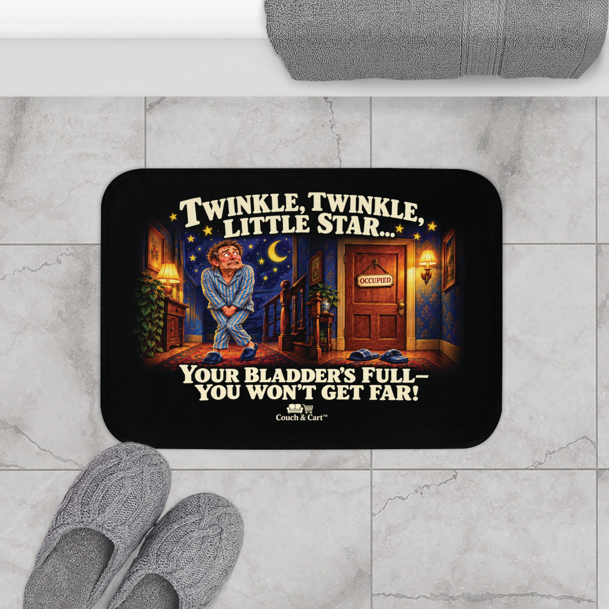 “Twinkle, Twinkle… Bathroom Dash” – Funny Bath Mat
