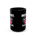 Funny Coffee Mug — “More Tongue. Less Talk.” Black Ceramic Mug (11oz or 15oz)