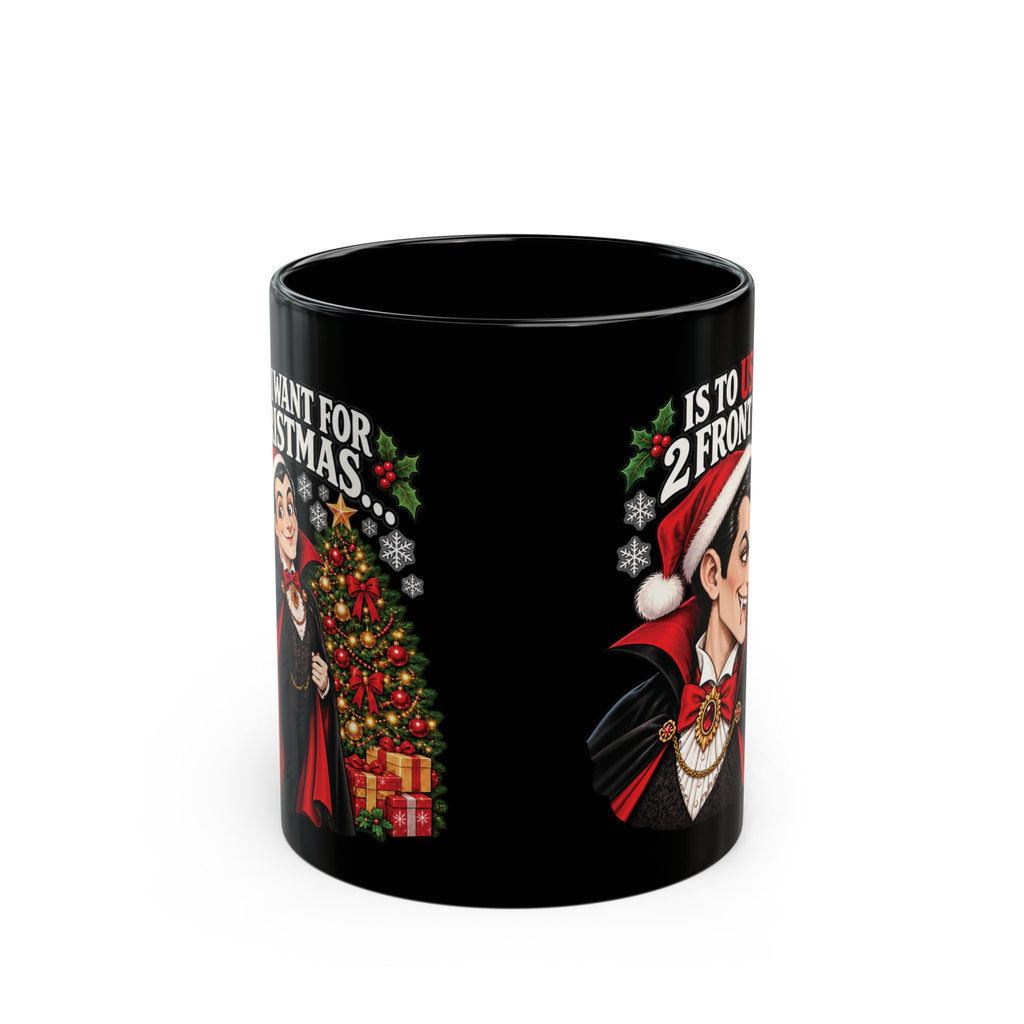 Dracula — My 2 Front Teeth | Funny Christmas Black Mug | Couch & Cart™