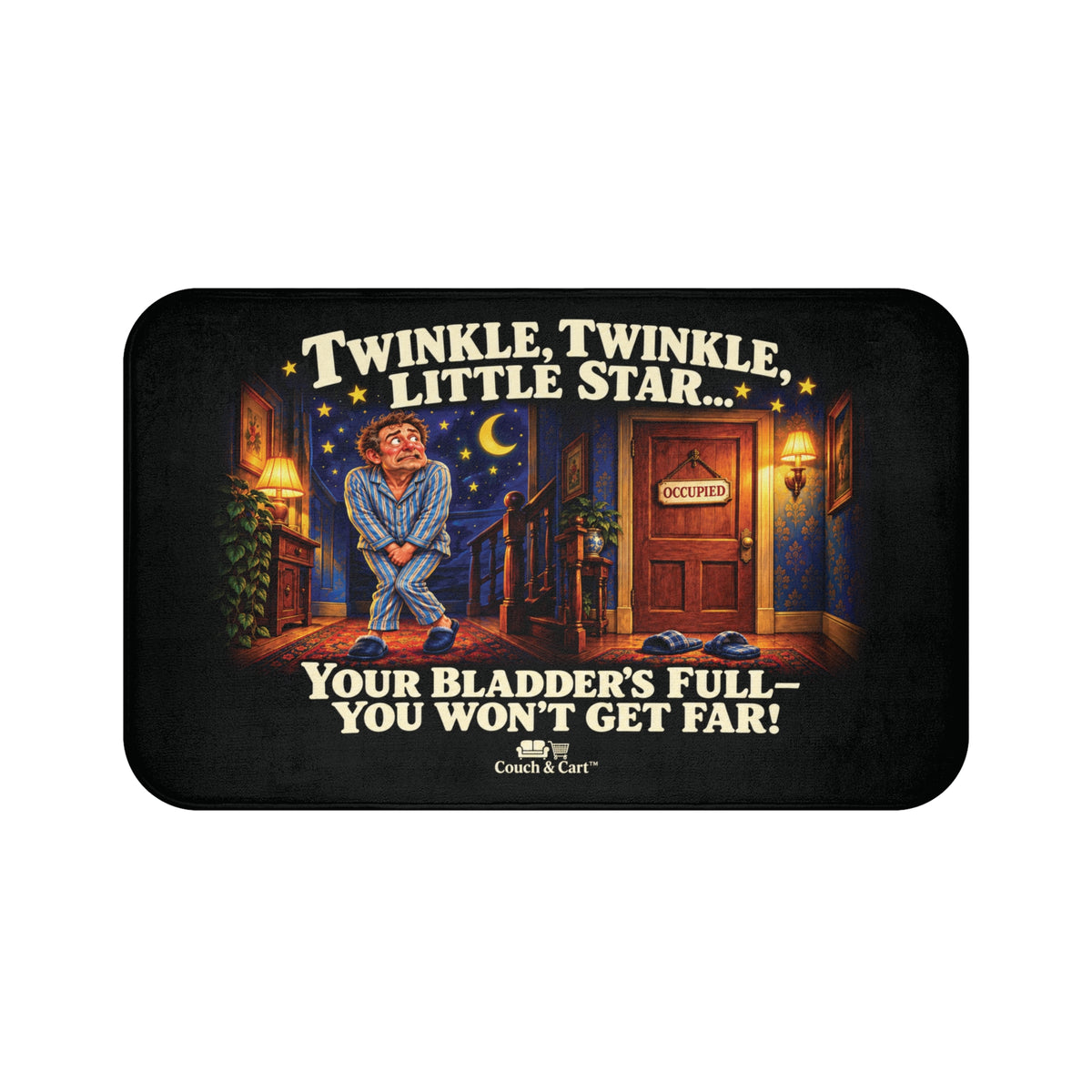 Twinkle Twinkle Little Star “Bathroom Dash” Bath Mat| 34 × 21″