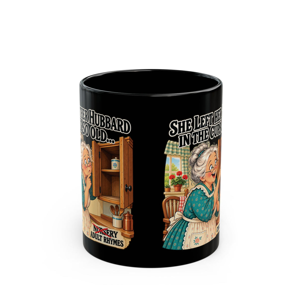 “She Left Her Teeth in the Cupboard” – Funny Nursery Rhyme Mug