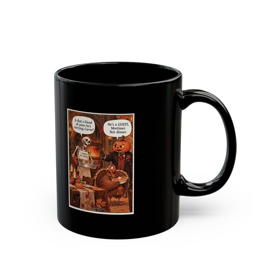 Teddy Turkey — A Guest, Not Dinner | Funny Thanksgiving Mug | Couch & Cart™