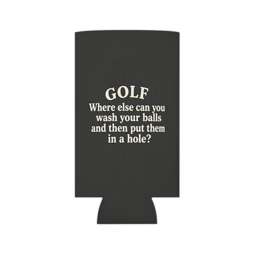 ADULT — Golf “Wash Your Balls” Funny Can Cooler | Couch & Cart™