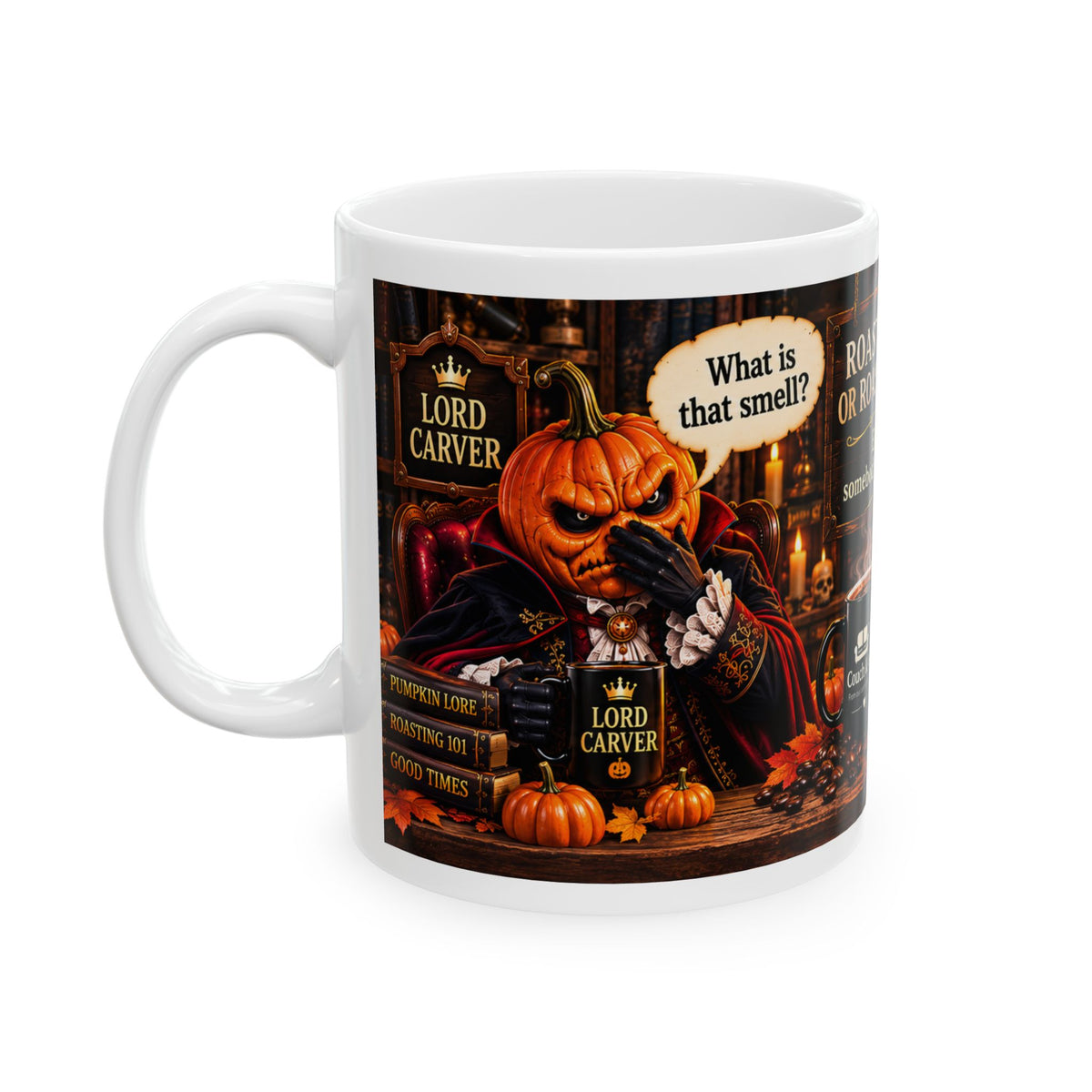Funny Coffee Mug – “Roasting Seeds or Roasting Coffee? Either Way Somebody’s Getting Roasted” Autumn Coffee Lover Gift