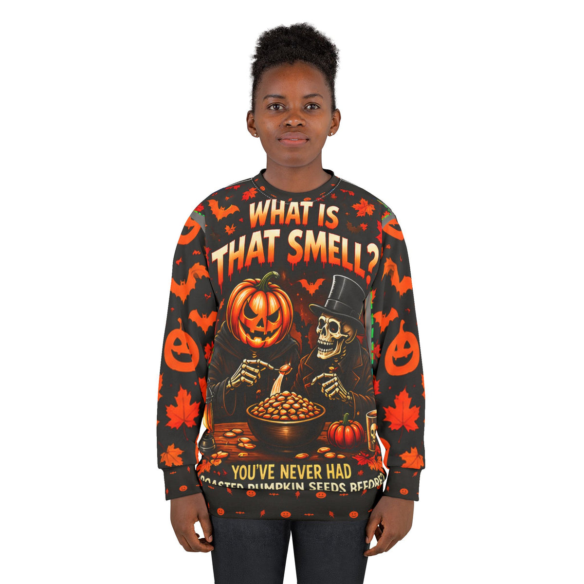 Friends – Lord Carver & Mortimer Flame Halloween AOP Sweatshirt