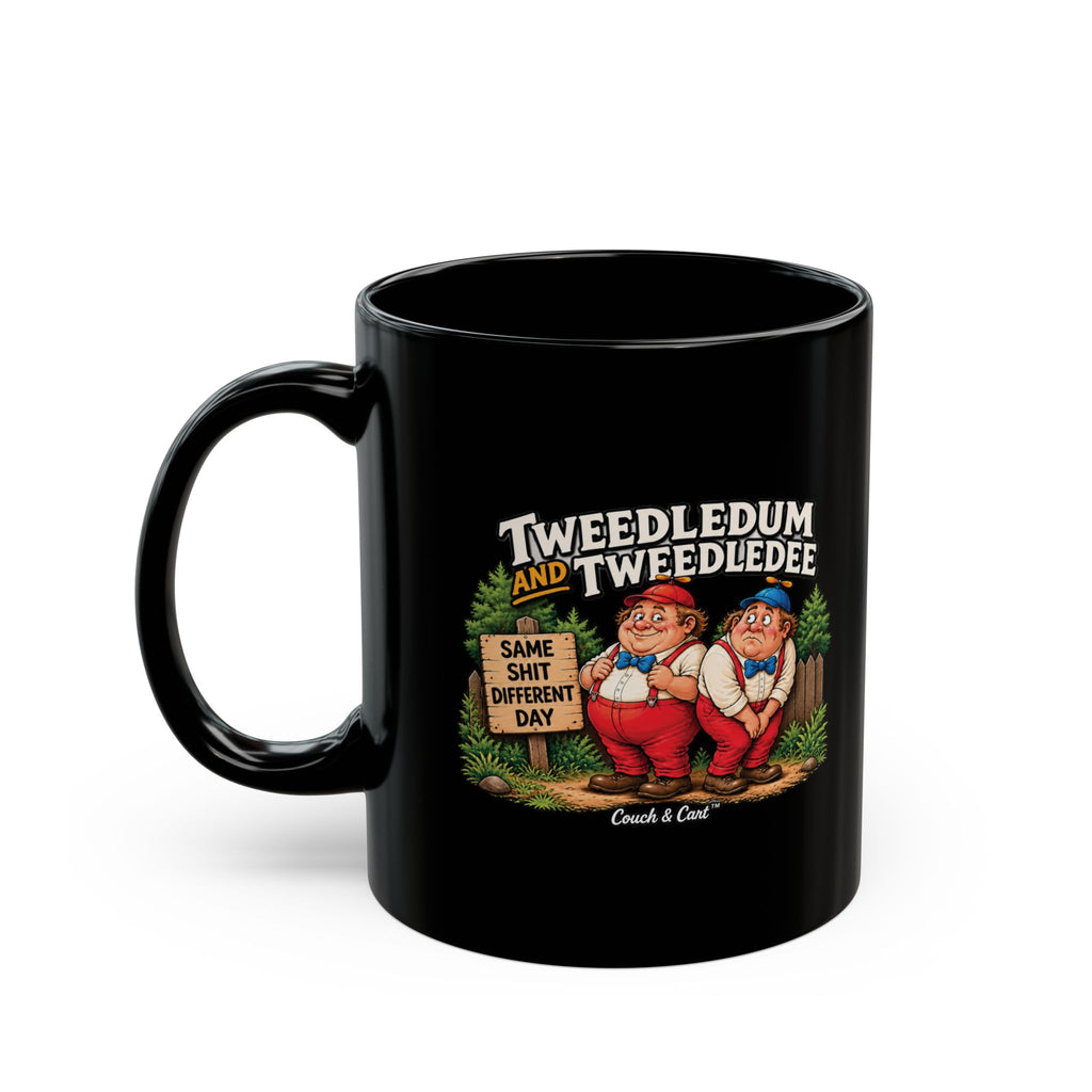 ADULT – Tweedledum & Tweedledee – Nature Calls Black Mug | 11 oz & 15 oz