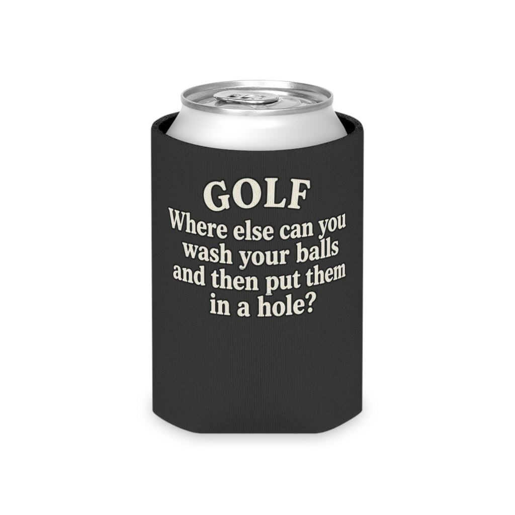 ADULT — Golf “Wash Your Balls” Funny Can Cooler | Couch & Cart™