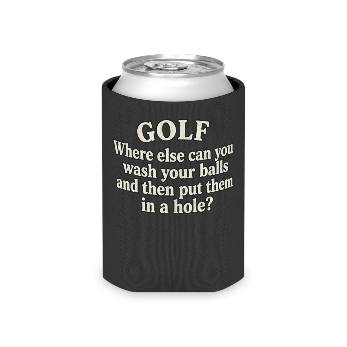 ADULT — Golf “Wash Your Balls” Funny Can Cooler | Couch & Cart™
