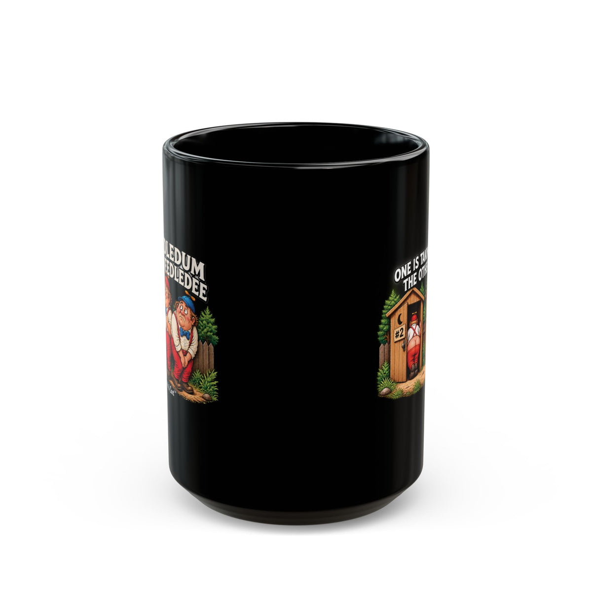 ADULT – Tweedledum & Tweedledee – Nature Calls Black Mug | 11 oz & 15 oz