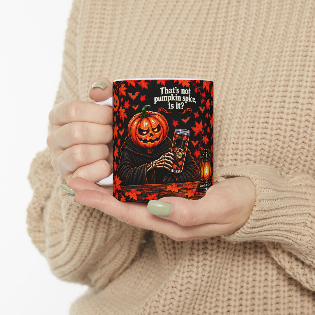 Lord Carver & Mortimer Flame Coffee Mug – Funny Pumpkin Spice Banter | 11oz & 15oz