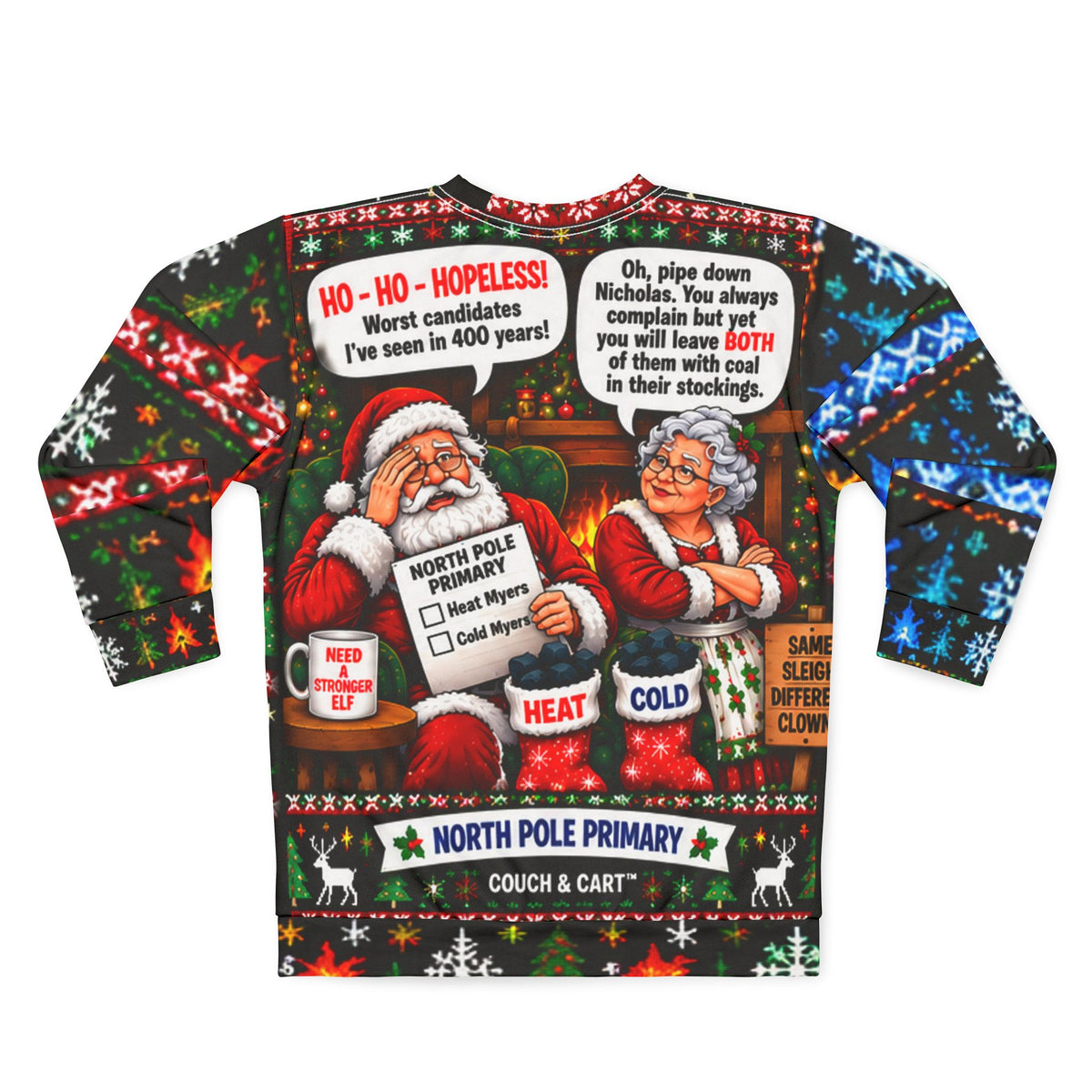 “North Pole Primary” – Funny Ugly Christmas Sweatshirt