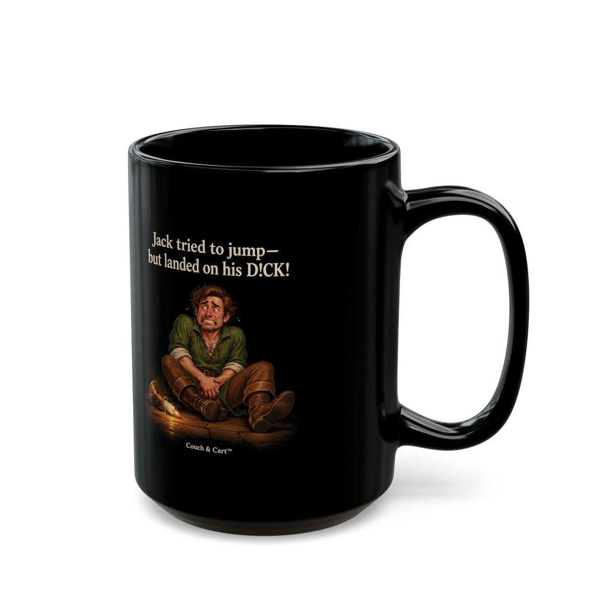 ADULT — Jack Be Nimble | Funny Black Coffee Mug | Couch & Cart™