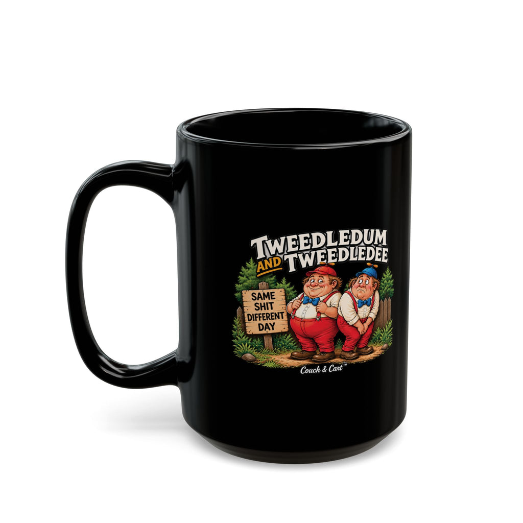 ADULT – Tweedledum & Tweedledee – Nature Calls Black Mug | 11 oz & 15 oz