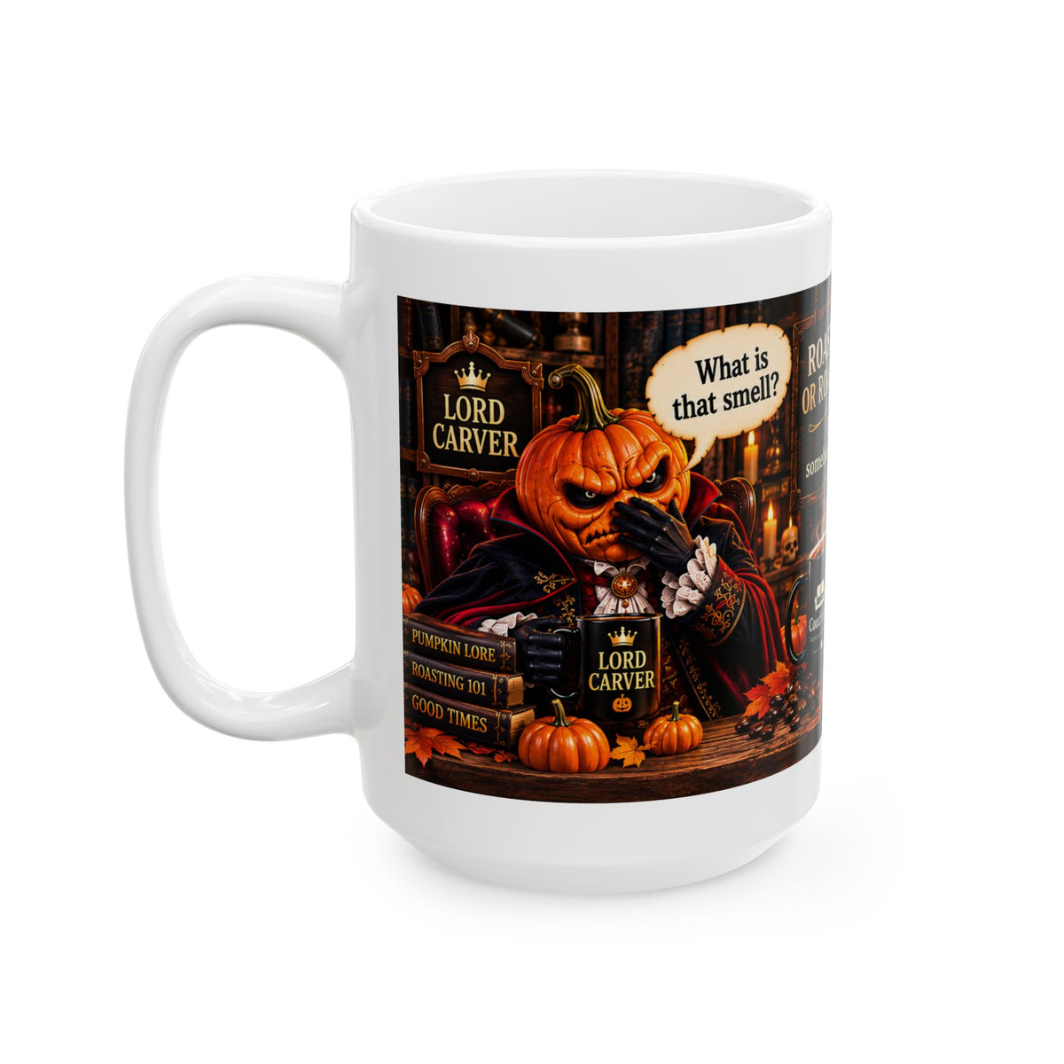 Funny Coffee Mug – “Roasting Seeds or Roasting Coffee? Either Way Somebody’s Getting Roasted” Autumn Coffee Lover Gift