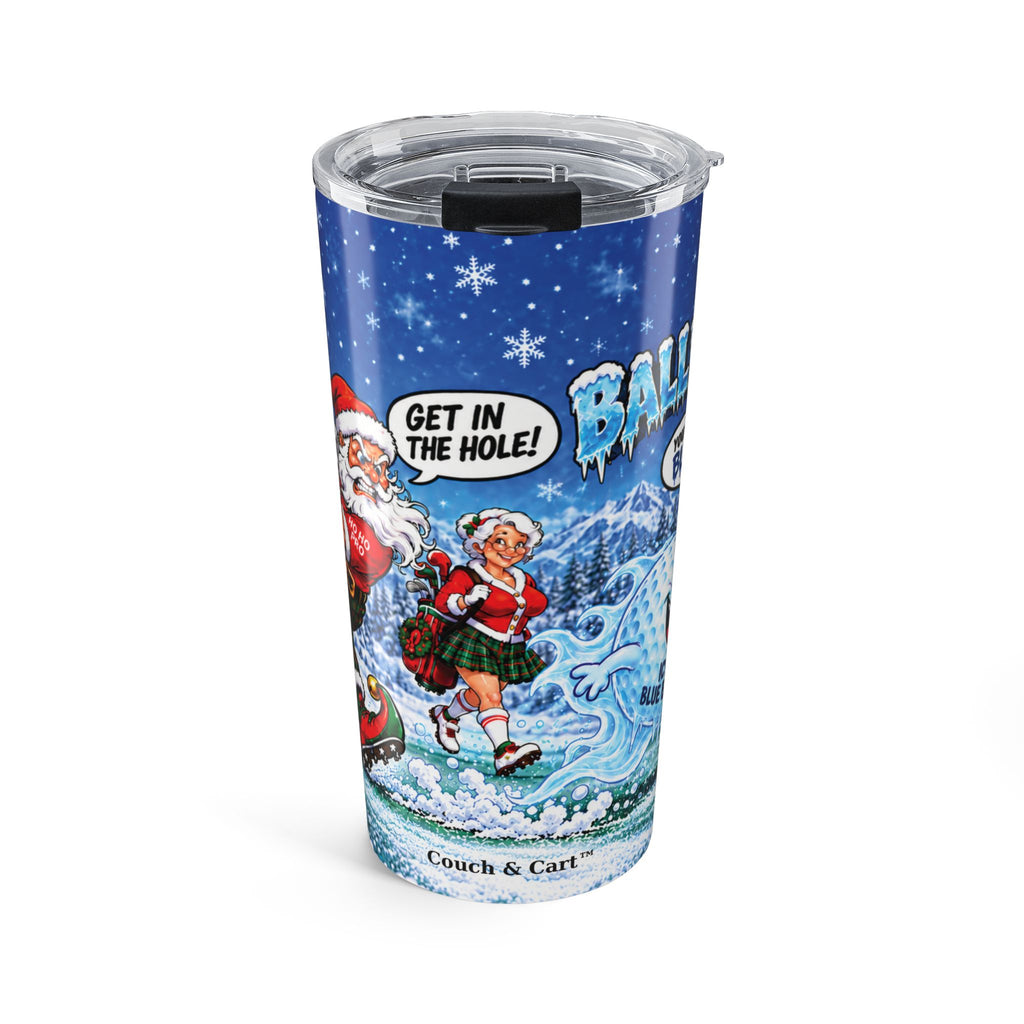 Ballbusters — Santa & Icy Blue Balls | Funny Christmas Golf Tumbler, 20oz